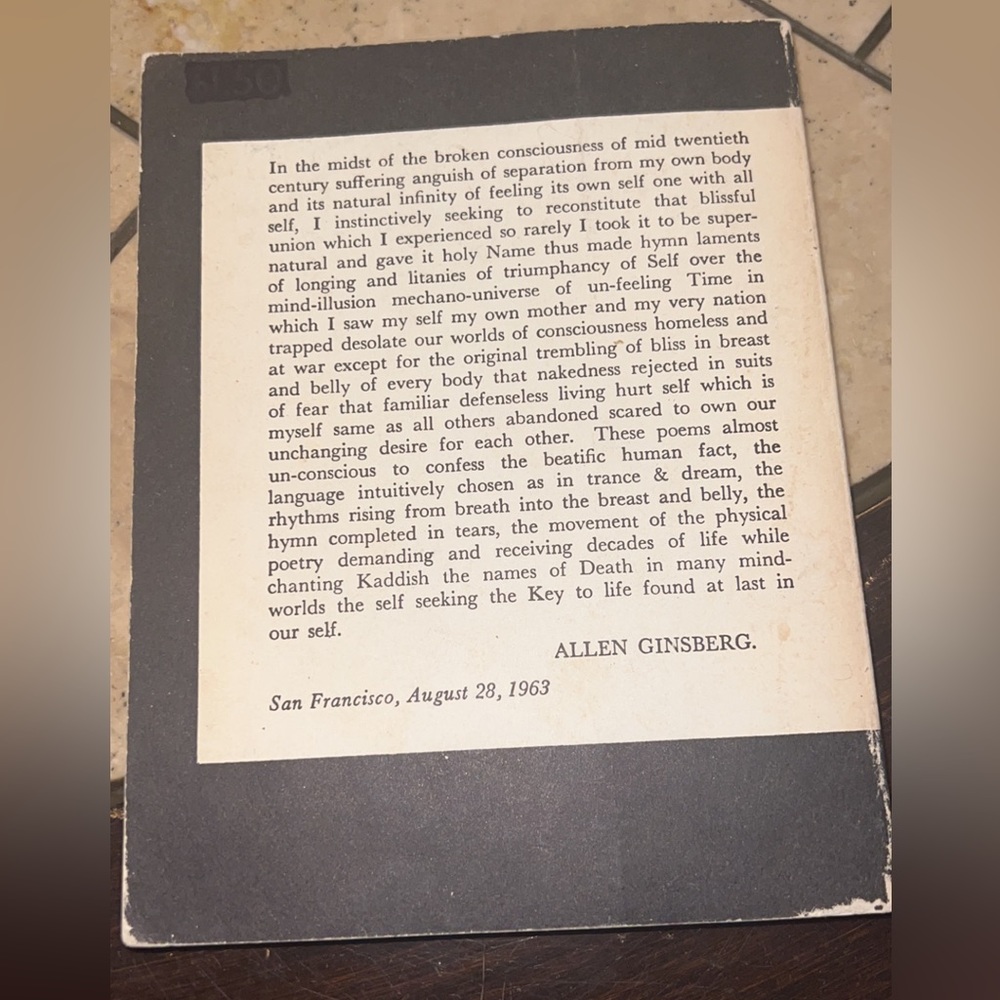 Kaddish And Other Poems Book By: Allen Ginsberg - Picture 2 of 4